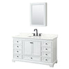 Custom image for White with Matte Black Trim / Giotto Quartz, Rectangular Sink / Medicine Cabinet