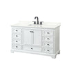 Custom image for White with Matte Black Trim / Giotto Quartz, Rectangular Sink / No Mirror