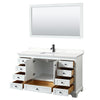 Custom image for White with Matte Black Trim / White Quartz, Rectangular Sink / 58