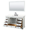 Custom image for White with Matte Black Trim / White Quartz, Rectangular Sink / 58