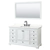 Custom image for White with Matte Black Trim / White Quartz, Rectangular Sink / 58