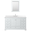 Custom image for White with Polished Chrome Trim / Carrara Cultured Marble, Rectangular Sink / Medicine Cabinet