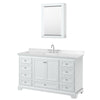 Custom image for White with Polished Chrome Trim / Carrara Cultured Marble, Rectangular Sink / Medicine Cabinet