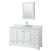 Custom image for White with Polished Chrome Trim / White Carrara Marble, Oval Sink / Medicine Cabinet