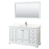 Custom image for White with Polished Chrome Trim / Giotto Quartz, Rectangular Sink / 58