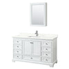 Custom image for White with Polished Chrome Trim / Giotto Quartz, Rectangular Sink / Medicine Cabinet