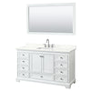 Custom image for White with Polished Chrome Trim / Giotto Quartz, Rectangular Sink / 58