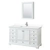 Custom image for White with Polished Chrome Trim / White Cultured Marble, Rectangular Sink / Medicine Cabinet