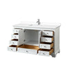 Custom image for White with Polished Chrome Trim / White Cultured Marble, Rectangular Sink / No Mirror