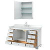 Custom image for White with Polished Chrome Trim / White Cultured Marble, Rectangular Sink / Medicine Cabinet