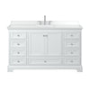 Custom image for White with Polished Chrome Trim / White Cultured Marble, Rectangular Sink / No Mirror