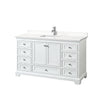 Custom image for White with Polished Chrome Trim / White Quartz, Rectangular Sink / No Mirror