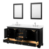 Custom image for Dark Espresso with Polished Chrome Trim / Carrara Cultured Marble, Rectangular Sink / 24