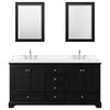 Custom image for Dark Espresso with Polished Chrome Trim / Carrara Cultured Marble, Rectangular Sink / Medicine Cabinets