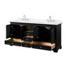 Custom image for Dark Espresso with Polished Chrome Trim / Carrara Cultured Marble, Rectangular Sink / No Mirror