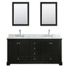 Custom image for Dark Espresso with Polished Chrome Trim / White Carrara Marble, Oval Sink / 24