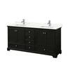 Custom image for Dark Espresso with Polished Chrome Trim / Giotto Quartz, Rectangular Sink / No Mirror