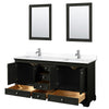 Custom image for Dark Espresso with Polished Chrome Trim / White Cultured Marble, Rectangular Sink / 24