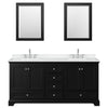 Custom image for Dark Espresso with Polished Chrome Trim / White Cultured Marble, Rectangular Sink / 24