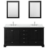 Custom image for Dark Espresso with Polished Chrome Trim / White Cultured Marble, Rectangular Sink / Medicine Cabinets