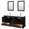 Custom image for Dark Espresso with Polished Chrome Trim / White Quartz, Rectangular Sink / 24