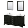 Custom image for Dark Espresso with Polished Chrome Trim / White Quartz, Rectangular Sink / 24