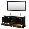 Custom image for Dark Espresso with Polished Chrome Trim / White Quartz, Rectangular Sink / 70
