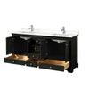 Custom image for Dark Espresso with Polished Chrome Trim / White Quartz, Rectangular Sink / No Mirror