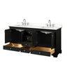 Custom image for Dark Espresso with Polished Chrome Trim / White Quartz, Rectangular Sink / No Mirror