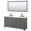 Custom image for Dark Gray with Matte Black Trim / Giotto Quartz, Rectangular Sink / 70