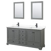 Custom image for Dark Gray with Matte Black Trim / White Cultured Marble, Rectangular Sink / 24