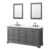 Custom image for Dark Gray with Matte Black Trim / White Cultured Marble, Rectangular Sink / 24