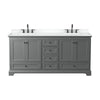 Custom image for Dark Gray with Matte Black Trim / White Cultured Marble, Rectangular Sink / No Mirror