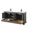 Custom image for Dark Gray with Matte Black Trim / White Quartz, Rectangular Sink / No Mirror