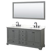 Custom image for Dark Gray with Matte Black Trim / White Quartz, Rectangular Sink / 70