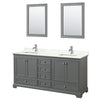 Custom image for Dark Gray with Polished Chrome Trim / Giotto Quartz, Rectangular Sink / 24