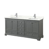 Custom image for Dark Gray with Polished Chrome Trim / Giotto Quartz, Rectangular Sink / No Mirror