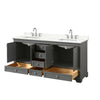 Custom image for Dark Gray with Polished Chrome Trim / Giotto Quartz, Rectangular Sink / No Mirror