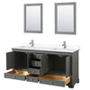 Custom image for Dark Gray with Polished Chrome Trim / White Cultured Marble, Rectangular Sink / 24