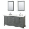 Custom image for Dark Gray with Polished Chrome Trim / White Quartz, Rectangular Sink / 24