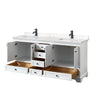 Custom image for White with Matte Black Trim / Carrara Cultured Marble, Rectangular Sink / No Mirror