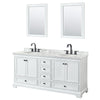 Custom image for White with Matte Black Trim / White Carrara Marble, Oval Sink / 24