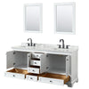Custom image for White with Matte Black Trim / White Carrara Marble, Rectangular Sink / 24