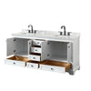 Custom image for White with Matte Black Trim / White Carrara Marble, Rectangular Sink / No Mirror