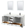 Custom image for White with Matte Black Trim / Giotto Quartz, Rectangular Sink / 24
