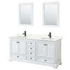 Custom image for White with Matte Black Trim / Giotto Quartz, Rectangular Sink / 24