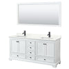 Custom image for White with Matte Black Trim / Giotto Quartz, Rectangular Sink / 70