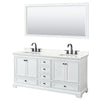 Custom image for White with Matte Black Trim / Giotto Quartz, Rectangular Sink / 70