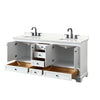 Custom image for White with Matte Black Trim / Giotto Quartz, Rectangular Sink / No Mirror