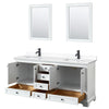 Custom image for White with Matte Black Trim / White Cultured Marble, Rectangular Sink / 24